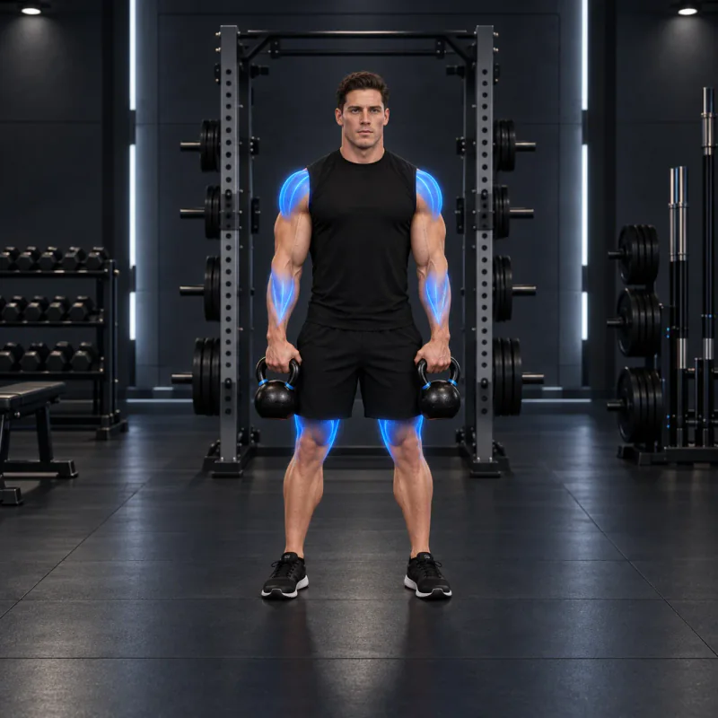 Arrancada con Doble Kettlebell