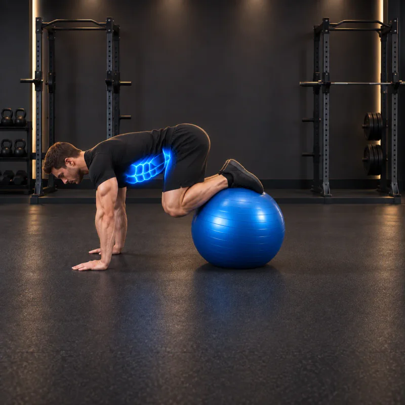 Pull-In con Fitball: posición final