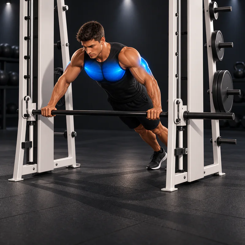 Flexiones Inclinadas con Agarre Ancho