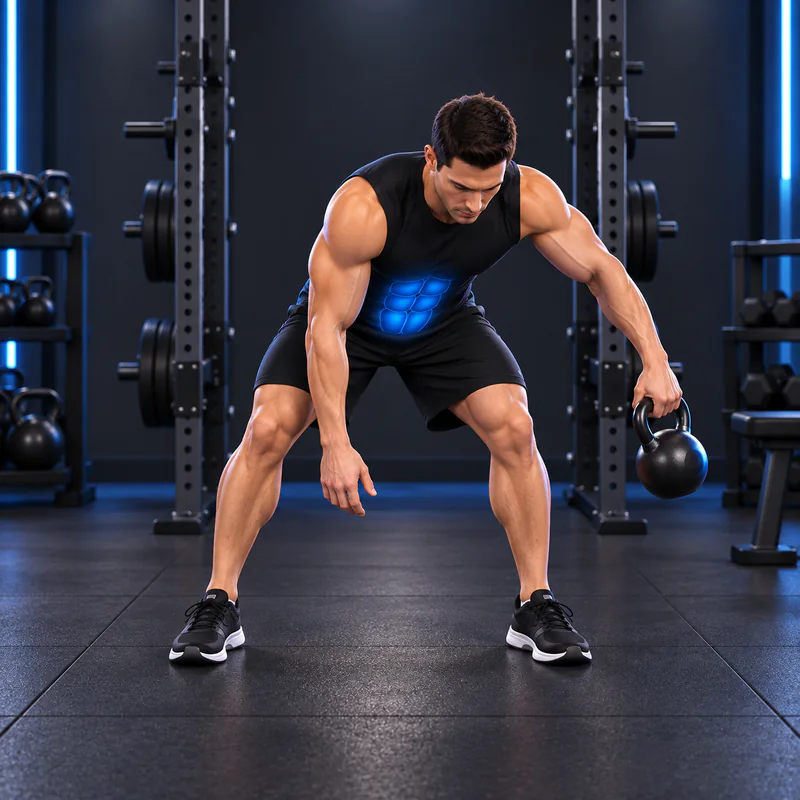 Paso de Kettlebell Entre las Piernas