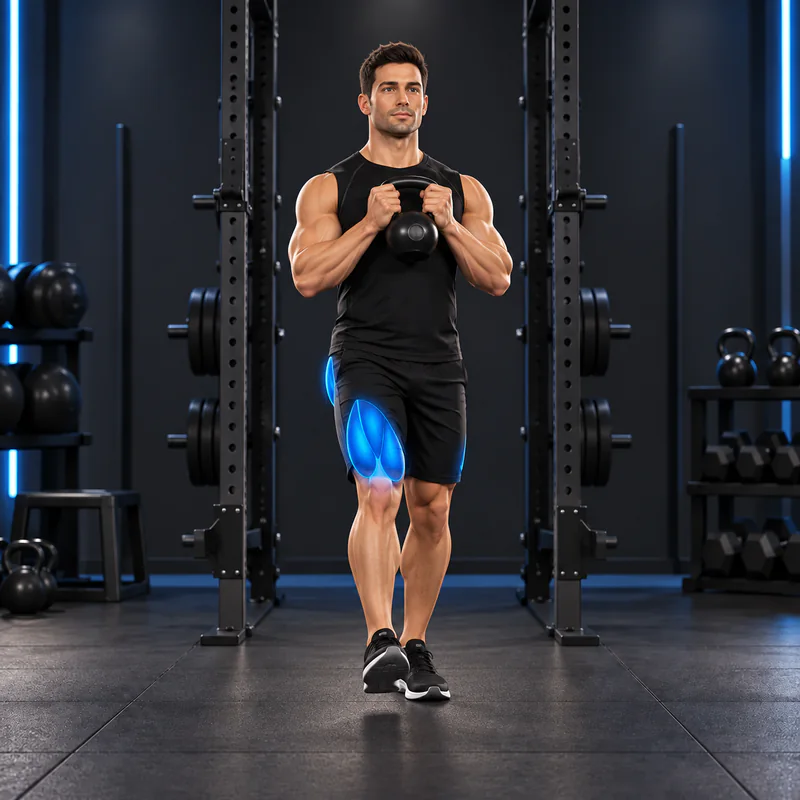 Sentadilla Pistol con Kettlebell