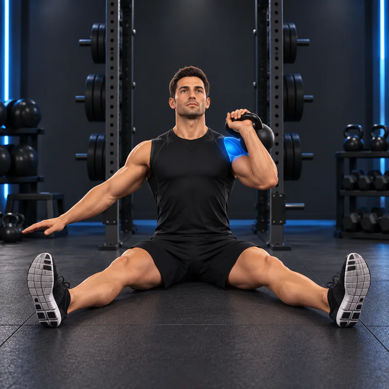 Press Sentado con Kettlebell