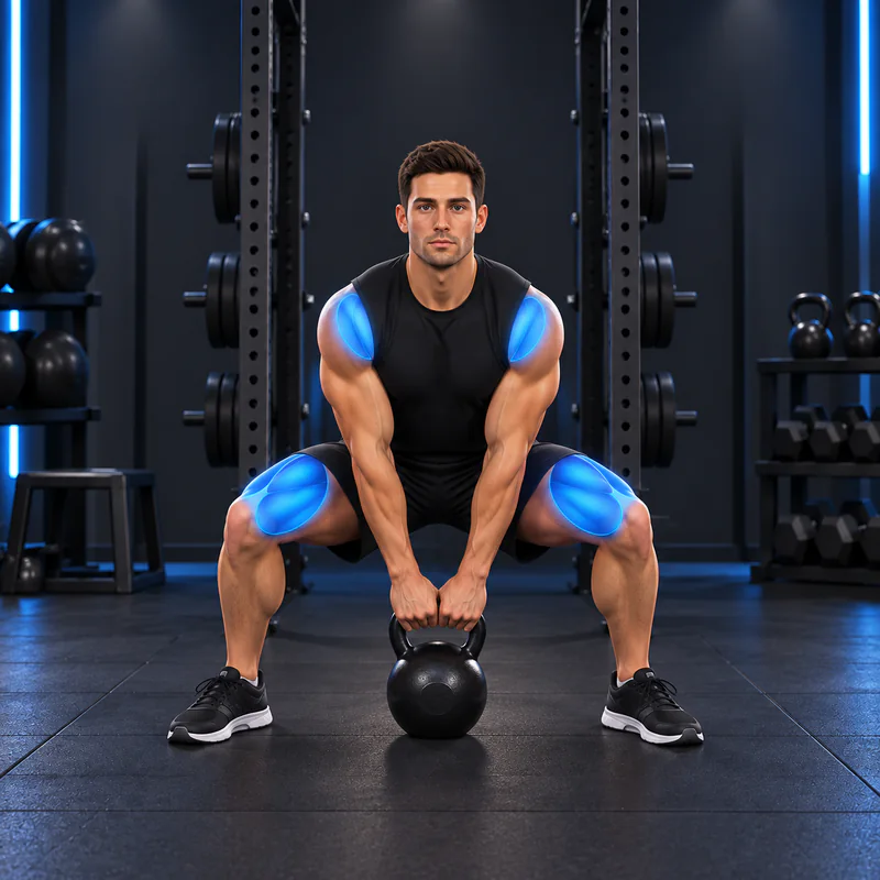 Tirón Alto Sumo con Kettlebell