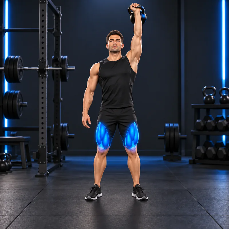 Sentadilla Overhead a un Brazo con Kettlebell