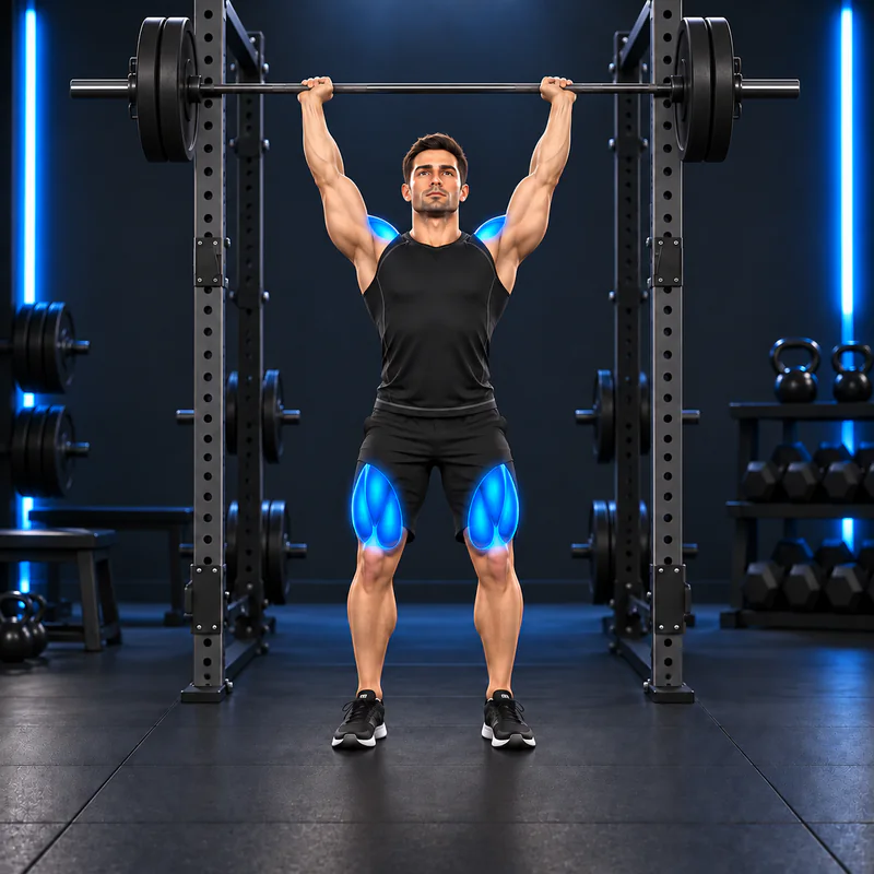 Push press: posición final