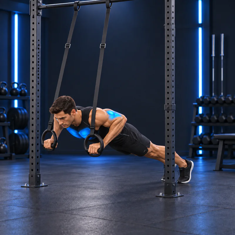 Flexiones suspendidas: posición final
